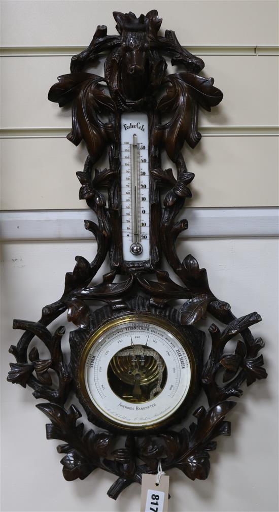 Black Forest aneroid barometer, 62cm high